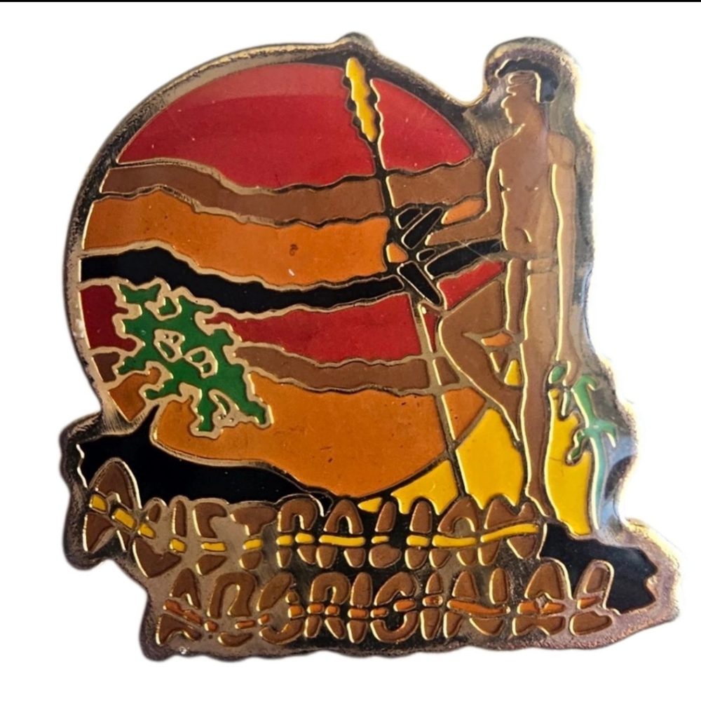Australian Aborigine Pin Badge Rare Used Collectable Souvenir